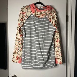 Double hood sweatshirt